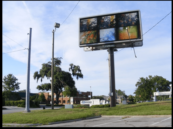 Billboard with super8mm film stills