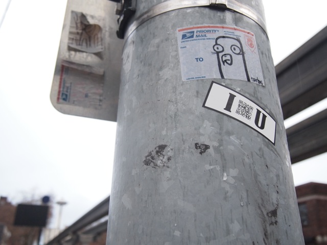 Sticker in public